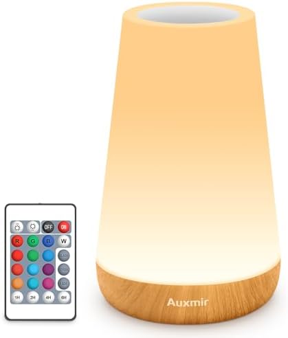 Auxmir Rechargeable Night Light, Remote Control Lamp, Light Brown-2 Pack by Auxmir