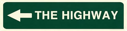 Vintage Tin The Highway Sign Retro Metal Sign Suitable For The Highway And The Street - Multi-Purpose For Outdoor Use Plaque 4x16 Inch by longzizhuer