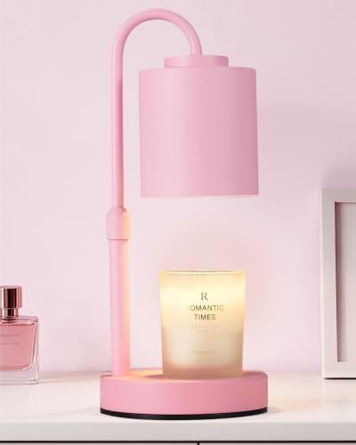 CASTLELIFE Dimmable Candle Warmer Lamp with Timer, Height Adjustable Candle Warmer for Jar Candles, Electric Wax Melt Warmer for Home Decor House Warming Gifts, Birthday Gifts for Women, Baby Pink by CASTLELIFE