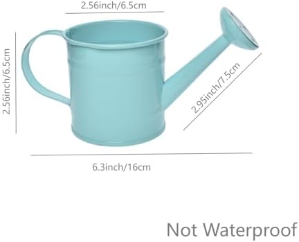 Decorative Mini Tin Watering Can - 0.05Gal Cute Metal Jug for Hand Crafts,Garden-Theme Parties,Plant Pots, Home Decor,Housewarmings, Fun Birthday Gift for Girls and Boys (B/G, S) - Image 2