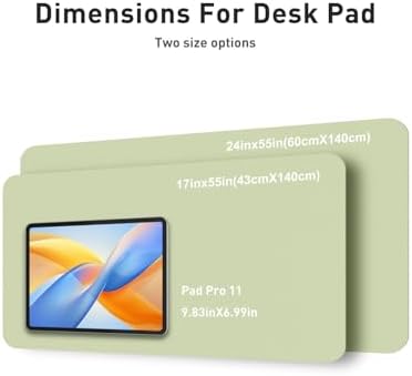 Aothia Faux Leather Desk Mat - Non-Slip PU Leather Desk Blotter, Waterproof Writing Surface, Large Desk Pad for Office & Home (Grass Green, 55" x 24") - Image 5