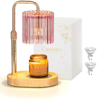Candeldo Candle Warmer Lamp with Timer: Pink Wax Melt Warmer by CANDELDO
