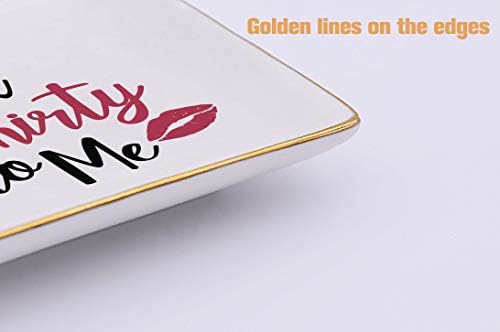 Topthink Talk Thirty To Me – Ceramic Jewelry Holder Ring Dish Trinket Box Tray – 30th Birthday Gifts for Women - 30 years old Gifts for Wife, Sister,Daughter, Girlfriend, Best Friends - Image 5