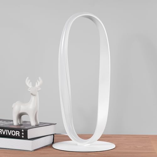 NUÜR White Circle LED Table Lamp, 3 Color Temperatures, Dimmable - Image 6