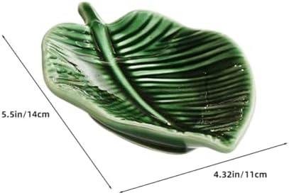 2pcs Leaf Shaped Ceramic Trinket Dish for Jewelry and Keys - Image 7