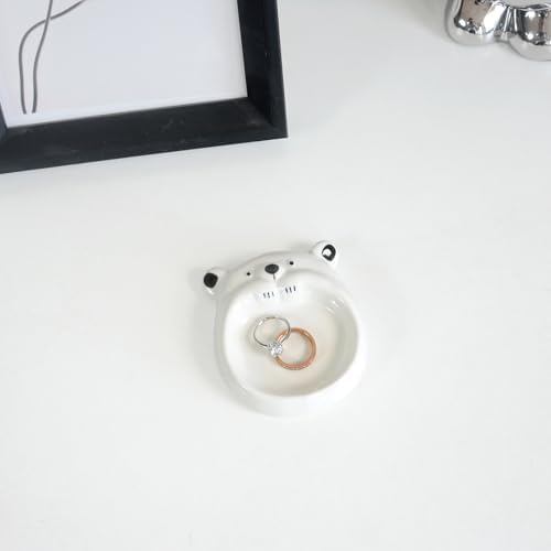 Cute Bear Ring Dish Jewelry Tray for Teen Girls Gifts - Image 2