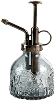 Spray Bottle for Plants, Plant Mister Spray Bottle, Glass Plant Mister Spray Bottle, Embossed Vintage Glass Watering Can, Succulent Watering Bottle with Top Pump for Outdoor (V) by Unknown
