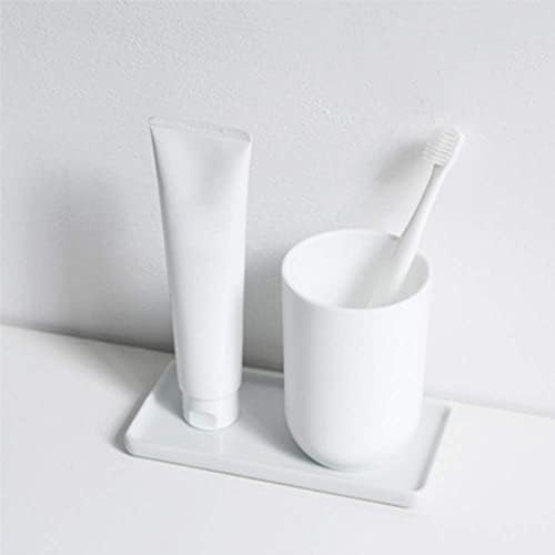 Ceramic Tray, Small Rectangle White Organizer for Candle, Soap, Jewelry, Perfume, Towel Holder, Bathroom, Kitchen Sink, Counter, Restroom - Image 5