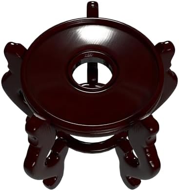 Red Lantern Rosewood Fishbowl Stand - Size 6.5 in. Base Diameter - Image 6