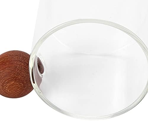 Glass Coffee Cup with Wooden Handle,120ml Size (Clear) - Image 7