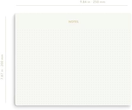 Pinesman Desk Notepad, Dotted, Gold Foil, 50 Tear-Off Sheets, 9.8 x 7.9 in - Image 4