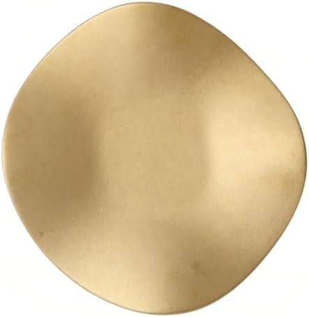 Yosoo Health Gear Ceramic Jewelry Tray Ring Dish Key Holder 6.69x6.69x1.18in Minimalist Vanity Decor with Polished Finish for Home Bathroom Bedroom (Gold) - Image 5