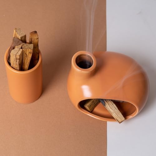 Palo Santo Holder Set with Chiminea Burner & 3 Storage Matchstick Holders - Image 2