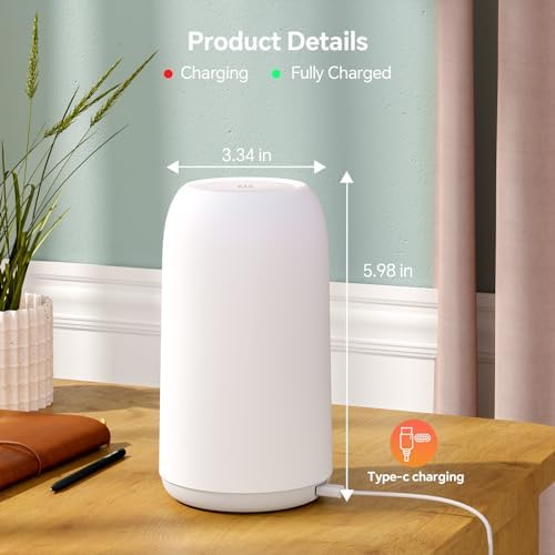 ROOTRO Cordless Table Lamps Rechargeable, Touch Lamp for Bedroom [Sleek Design & RGB Mode] 4-Level Brightness Small Bedside Lamp, LED Lamp Multi-Color Smart Nightstand Light for Living Room Home Gifts - Image 7