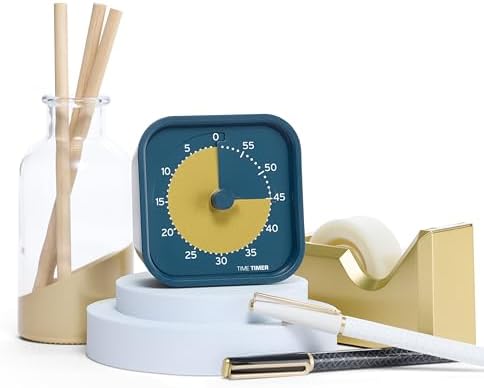 Time Timer MOD - Home Edition - Individual Sized 60 Minute Visual Countdown Timer for ADHD, Adults, Students, and Pomodoro with Silent Operation (Metallic Midnight) - Image 5