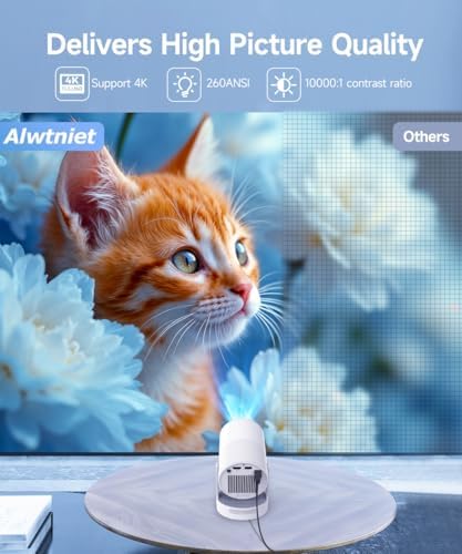 Mini Projector with Wifi and Bluetooth, Portable 4K Support Smart Proyector - Image 2