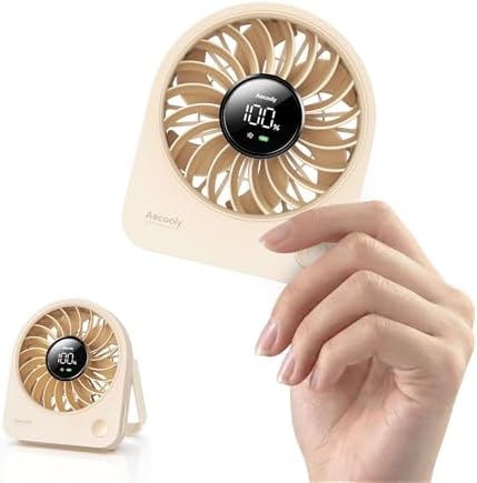Aecooly Mini Portable Fan, Small Enough to Hold USB Desk Fan, 4 Speeds by Aecooly
