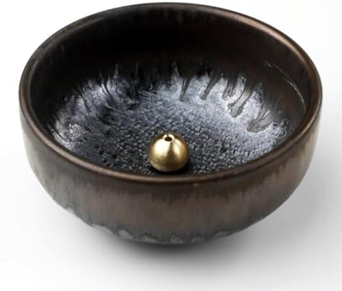 Asayu Japan Zen Incense Holder, 3.9in (100mm) Ceramic Incense Bowl - Image 4