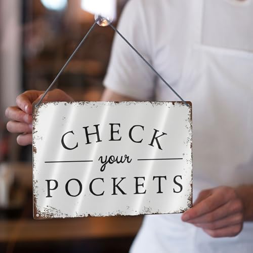 Laundry Room Decor Vintage Metal Signs Check Your Pockets Utility Room Home Decor Tin Sign for Home Farm Room Laundry Room Funny Metal Poster 8x12 Inch - Image 6