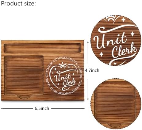 THRXOBN Desk Organizer for Unit Clerks & Healthcare Professionals - Natural Wood with Slots for Notes, Pens, and Small Office Supplies – Practical & Elegant Workspace Solution,WSH22 - Image 5