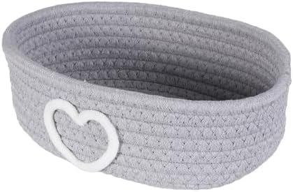 uxcell Rectangular Rope Basket 10x5.9x3.1inch Small Woven Baskets by uxcell