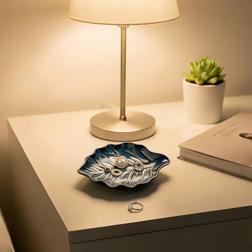 Reactive Glaze Leaf Ring Dish, Trinket Tray with Gift Box - Image 5