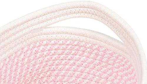 CubesLand Rectangle Woven Cotton Rope Storage Basket for Organizing - Image 5