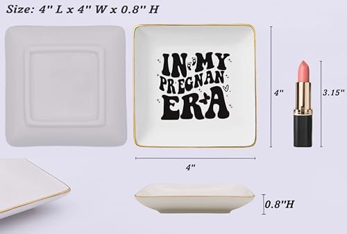 In My Pregnant Era-Funny Pregnancy Announcement Gifts,Expecting Mom Gift,New Mom Gifts,First Time Mom Gift,Mother's Day Gifts,Mama to Be,Christmas Gift,Ceramic Jewelry Tray Trinket Holder Ring Dish - Image 5