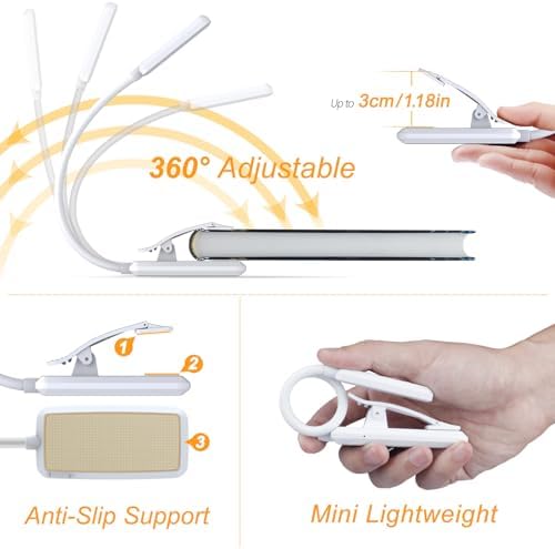 Gritin 9 LED Rechargeable Book Light for Reading in Bed - Image 5