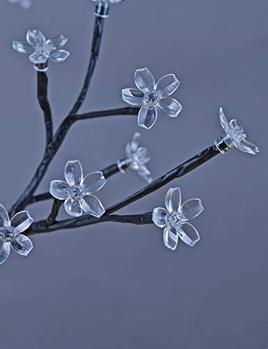 LIGHTSHARE 18 Inch Cherry Blossom Bonsai Tree, 48 LED Lights, 24V UL Listed Adapter Included, Metal Base, Warm White Lights, Ideal as Night Lights, Home Gift Idea - Image 7