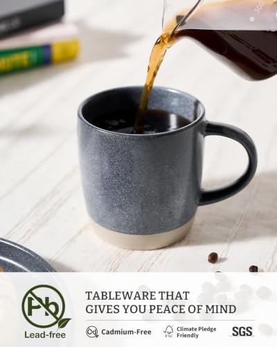 famiware Coffee Mugs Set of 8, Milkyway 13 oz Ceramic Cup Set with Handle - Image 4