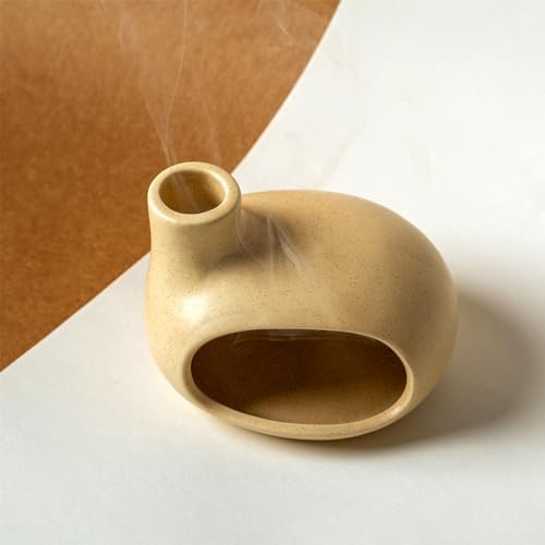 Ceramic Palo Santo Holder, Chiminea Incense Burner for Sage Sticks & Cones - Image 5