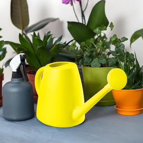 ZXJ Grip Plant Watering Cans for Indoor and Outdoor Home Garden Plants - with Long Spout - Yellow- 1/2 Gallon - Image 5