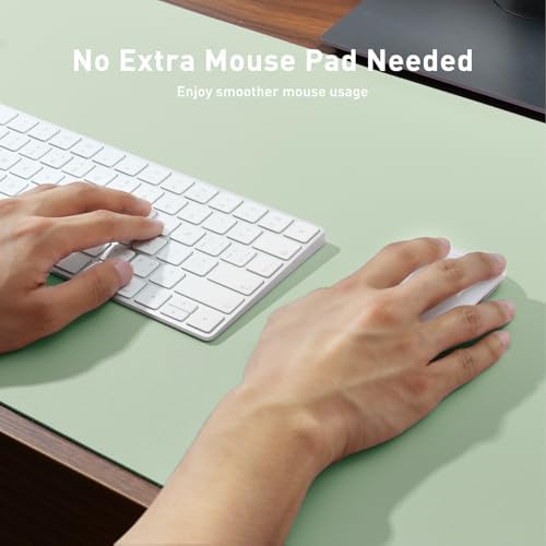 Aothia Faux Leather Desk Mat – Large Mouse Pad, Non-Slip PU Leather Blotter, Waterproof Writing Surface for Office and Home (Aqua, 47.2" x 23.6") - Image 4