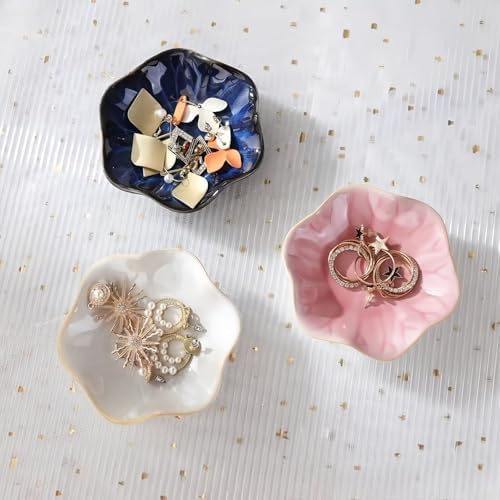 2Pcs Ceramic Jewelry Dish - Lotus Leaf Shape, for Ring Holder Necklace Small Key, Suitable for Mother Friend Sister, Gifts for Women, Cute Plate Trinket Tray, Home Decor (Green & White) - Image 7