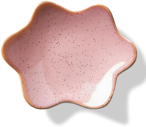 Tag Organic Wave Trinket Dish Small Pink Stoneware Pink by tag