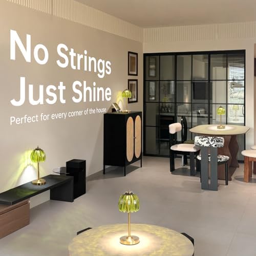 Shenmoyl Small TulipTable Lamp, 3 Color Temperatures, Table Lamps for Living Room, Bedroom, Nightstand (Green Tulip) - Image 7