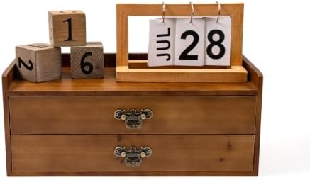 Wooden Drawers Organizer Soild 2 layers Desktop Drawer Storage Box - Image 5