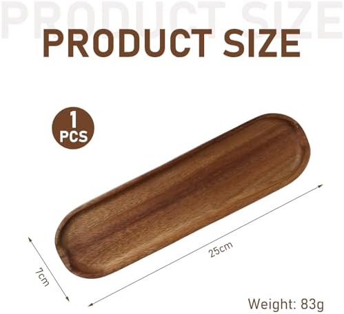 Wooden Tray Brown Pen Tray, Wood Desk Accessories, Minimalist Pen Rest Suitable for School, Home, Office Desk Art Accessories (9.8 * 2.8in) - Image 3