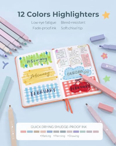 Nicpro 57 PCS Book Annotation Kit with Pen Case, Bible Study Supplies, Pink - Image 4