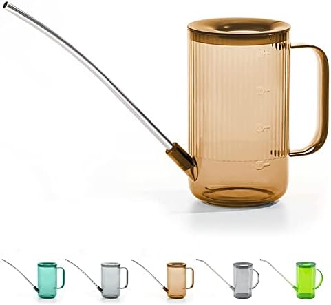 Tennedriv Green Long Spout Watering Can Indoor, Small Watering Cans for House Plants, Flowers, Succulents (Brown) - Image 7