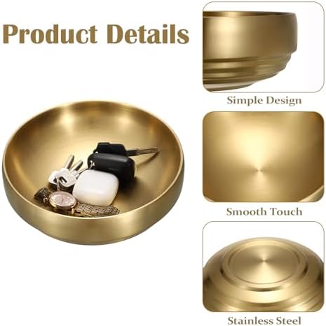 8.3" Golden Key Bowl for Entryway Table Decorative Bowl for Keys - Image 6