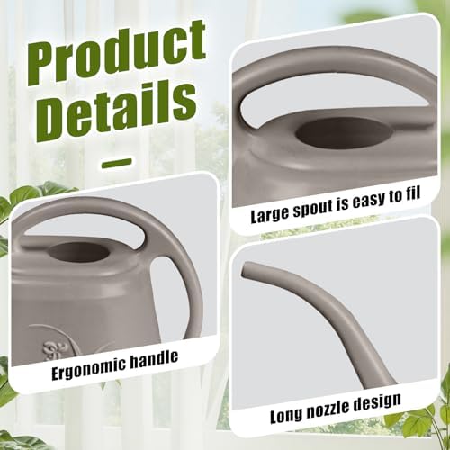 Plastic Plant Watering Can - 1/2 Gallon - Coffee Color - Image 3