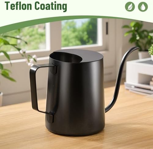Watering Can Indoor Plants, 20oz Stainless Steel Long Spout, Black - Image 5