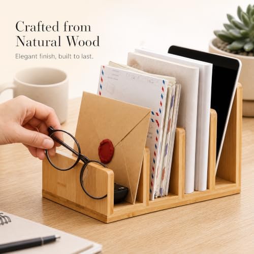 Wood Desktop Organizer, Modern Design - Image 3