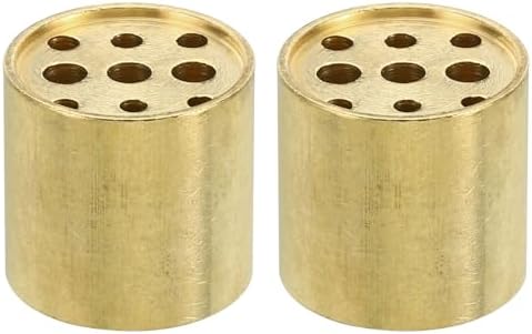 PATIKIL Incense Holder, 2 Pack Brass Incense Cone Burner Stick Holder with 9 Holes Incense Stand Base for Yoga Spa Room Home Office, 0.8" Dia. 0.8" Tall by PATIKIL