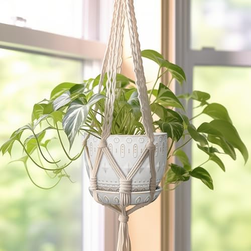 G EPGardening Ceramic Plant Pot - Succulent Pots with Drainage Hole and Saucer 5 Inch Planter for Indoor Plants Outdoor Decorative Round Flower Pot White - Image 6