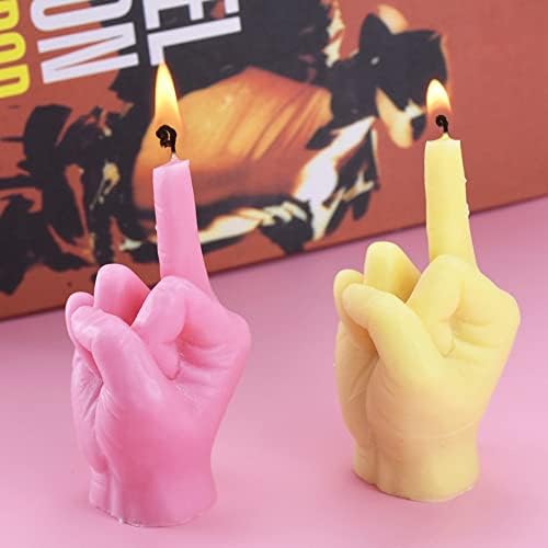 3D Hand Shaped Silicone Mold for Candle Making, Gesture Candle Mold,Middle Finger Shaped Resin Casting Mould for Making Candle Baking Soap Wax Cake Mousse Ice Cream - Image 5