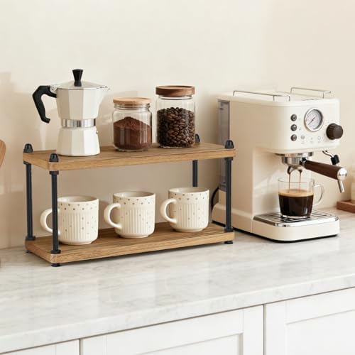 Mkono Coffee Station Organizer, 2 Tier Mug Shelf Coffee Bar Accessories - Image 4