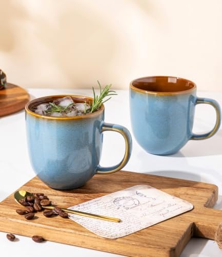 LERATIO Ceramic Coffee Mugs Set of 6,12oz Handmade Coffee Mugs Set - Image 4